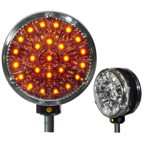 4” Star Double Face Amber/Red Led Light  “sold as it is no warranty or exchange”