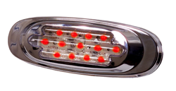 Led Oval Marker Clear Red Maxxima