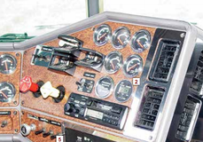 Center Dash Vent Surround Fits Freightliner Classic, FLD Stainless Steel ( Each )