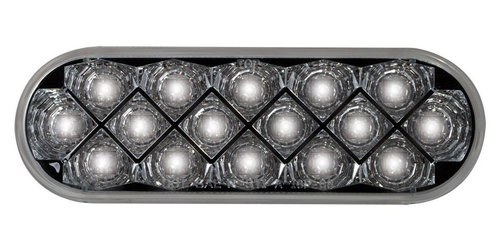 6" Oval Star 16 LED Light Lens 24V