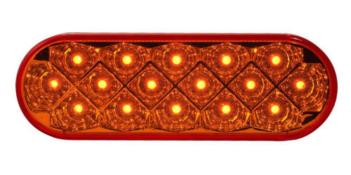 6" Oval Star 16 LED Light Lens 24V