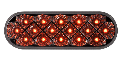 6" Oval Star 16 LED Light Lens 24V