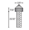 Dash Screws with Crystal on Top fits Kenworth 2001-2005