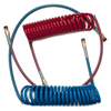 Spring Coil Red/Blue (Dot) 15' + 40"  W/Swivel Fitting