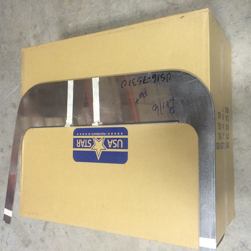 Door Extension fits Peterbilt 378,379, 2007+ Polished Stainless Steel Pair.