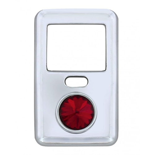 Rocker Switch Cover With Crystal For 1998-2018 Volvo VNL - Red