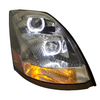 Headlight fits Volvo VN/VNL 2003+ W/ Chrome Reflector and LED Light Bar