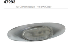 Amber, with Clear Lens & Chrome Bezel MicroNova® LED Clearance Marker Lights