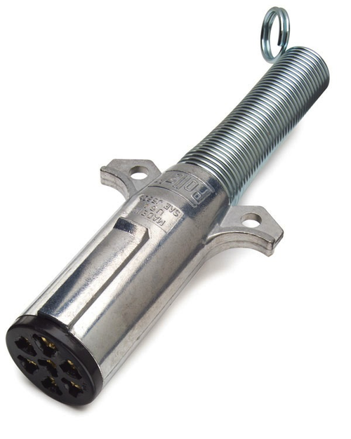 Trailer Plug, 7 Pole, W/Guard, Die Cast