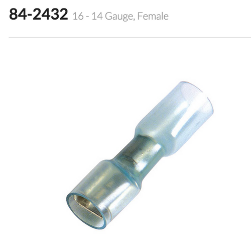 Heat Shrink Female Disconect, 16-14 Ga, 250 Pk 15