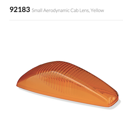 Grote Small Aerodynamic Cab Lens, Amber