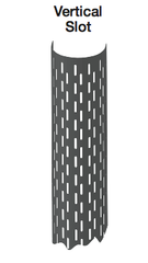 6" x 48" Heat Shield Vertical Slots Polished SS with 2 Brackets