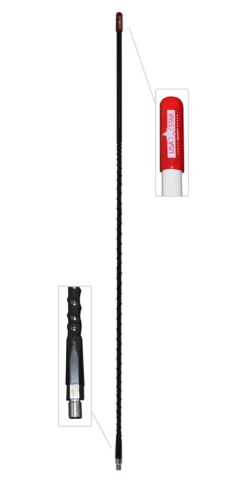 4' Whip Fiberglass Antenna “Regular”