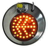 Stainless Steel Spot Mirror with LED Marker & Turn Light NO WARRANTY DISCONTINUED