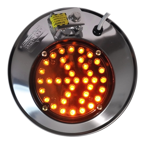 Stainless Steel Spot Mirror with LED Marker & Turn Light NO WARRANTY DISCONTINUED