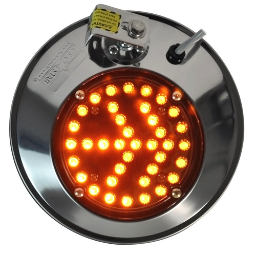 Stainless Steel Spot Mirror with LED Marker & Turn Light NO WARRANTY DISCONTINUED