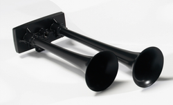 Dual Bully Horns Black  / Zinc  14 15 / 16”