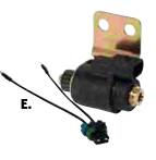 Solenoid Valve with Connector Assembly, 12 volt and 24 volt remote mount w 1/4” PTC outlet fi tting & 3/8” inlet fi tting