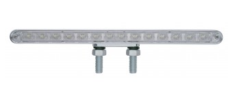 28 LED 12" Double Face Light Bar - Amber & Red LED/Clear Lens