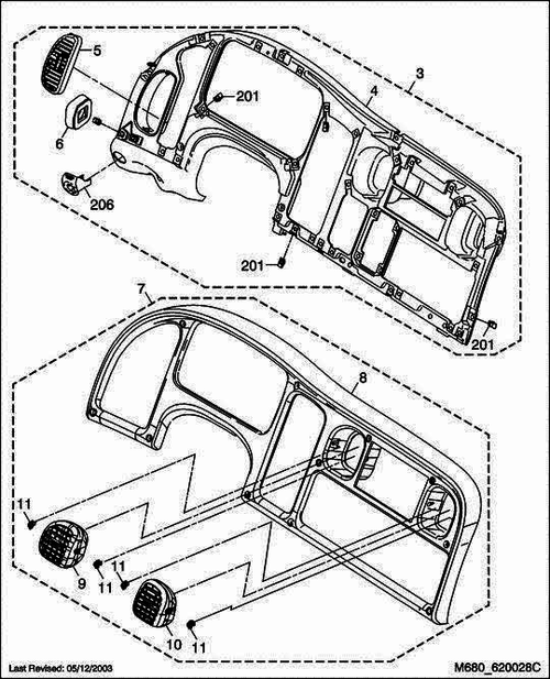 M2 fits Freightliner, Dash Panel,