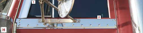 Upper Door/Under Window Trim Fits PB 1973-2005 with Behind Mirror Bracket Rivet Mount (330, 335,357,377, 378, 379,385, 388 And 389)