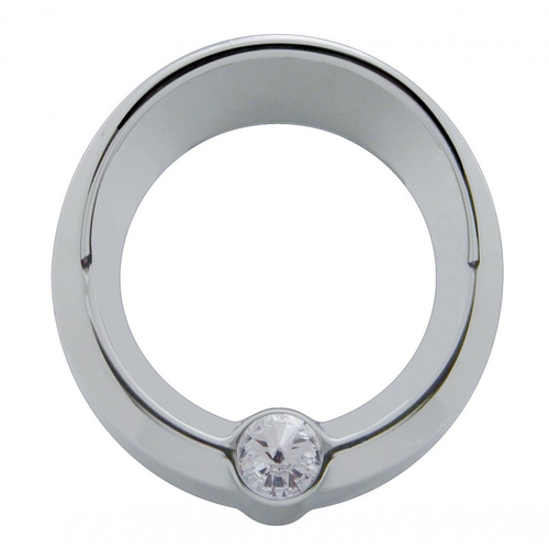 Signature Chrome Plastic Gauge Cover With Crystal Clear Diamond fits Freightliner Century, Coronado &
