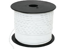 White 14Ga Primary Wire, 25Ft Roll W/ Spool