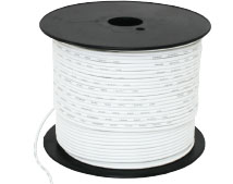 White 14Ga Primary Wire, 25Ft Roll W/ Spool