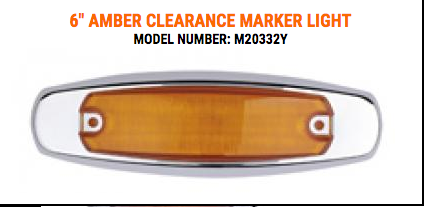 6" Amber Clearance Marker Light Maxxima
