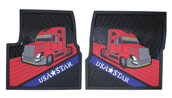 Rubber Floor Mats Fits Volvo VNL (Set)