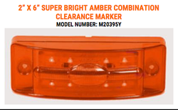 2" x 6" Super Bright Amber Combination Clearance Marker Maxxima