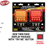 Twin Pack Square Double Face LED Pedestal Light