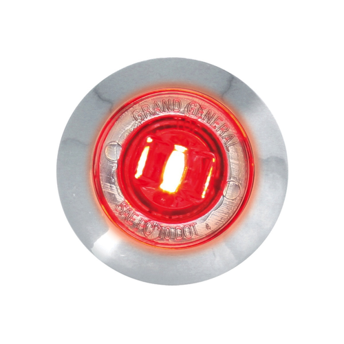 1” Dia. Mini Push / Screw-In Wide Angle Led Marker Light W/ Chrome Bezel