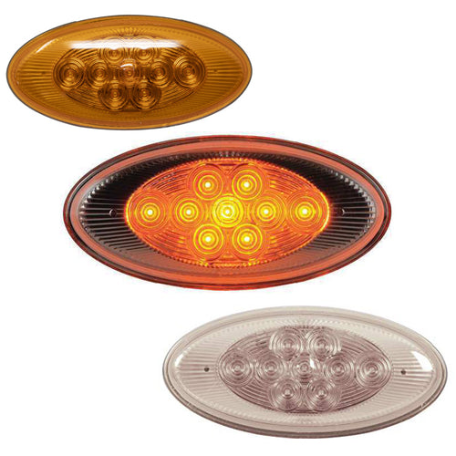Amber Lightning Oval Side Turn / Side Marker Fits Peterbilt Replacement Maxxima
