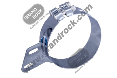 7" Stainless Butt Joint Exhaust Clamp - Angled Bracket