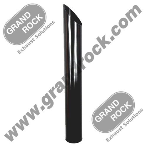 5" x 48" Miter Cut OD Black Exhaust