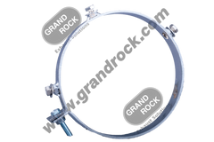 7” Mounting Bracket For 180 Degree Heat Shield With 3 Standoffs Chrome Plated