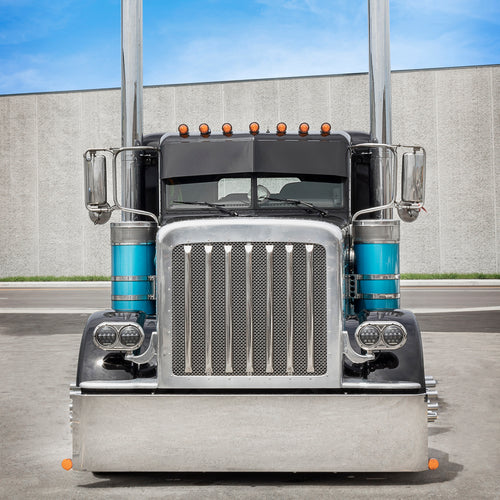 Aluminum Chrome Bracket for Front Fender Fits Peterbilt 388/389, Driver Side