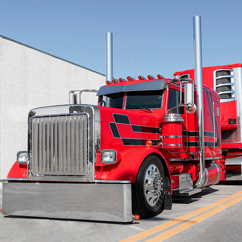 Aluminum Chrome Bracket for Front Fender Fits Peterbilt 379, Driver Side