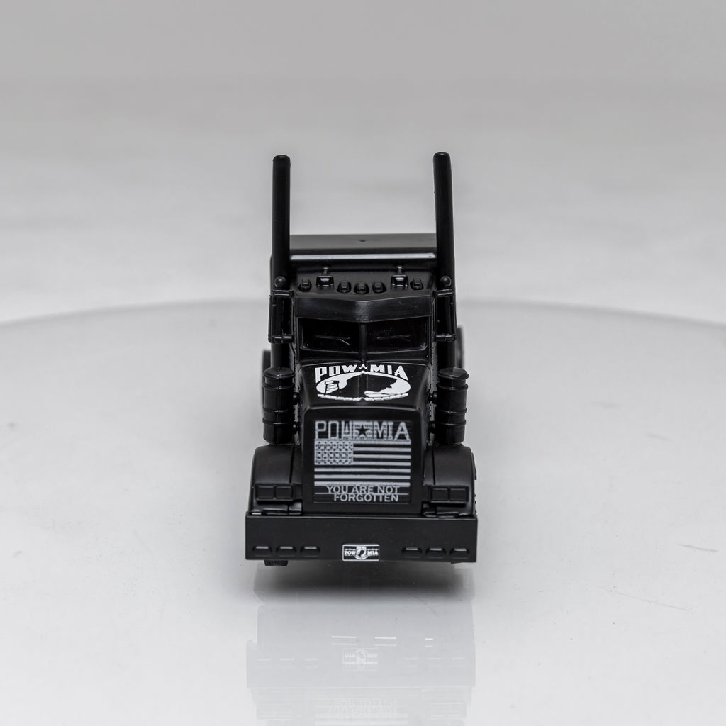 Toy Truck, Black Out, Peterbilt 379 with POW/MIA Graphics, Cab Only 1: