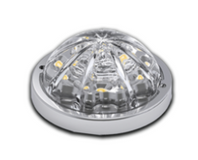 3.5" Low Profile Watermelon Hero LED Marker Light - Amber Light / Clear Lens