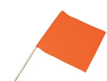 Flag Ploe 3/4”X30” Wood Dowel Rod,Jersey Knit Width 18”X18” Orange