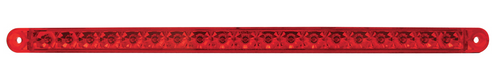 12" Red/Red Flush Mount Dual Function Led Light Bar - Front view 