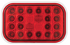 Red/Red Rectangular Pear Led Light - Front View 