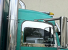 Door Extension fits Peterbilt 370 Series, 2007 And Older Polished Stainless Steel Pair.