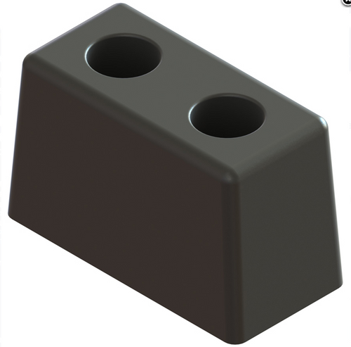 Trailer Bumper 5 9/16" (L) x 2 3/4" taper to 2 3/8" 3 3/8" 🔧