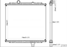Radiator Plastic Tank, Aluminum Core fits Kenworth T680, T880, T2000, T700 and Peterbilt 365, 367, 387, 587 2008-2014