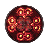 4” Round Combo Light with 12 LED Stop, Turn & Tail Light & 16 LED Back-Up Light - Red LED/Red Lens