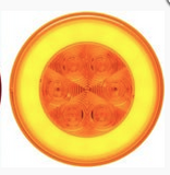 21 LED 4" GLO Turn Signal Light - Amber LED/Amber Lens