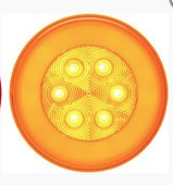 21 LED 4" GLO Turn Signal Light - Amber LED/Amber Lens